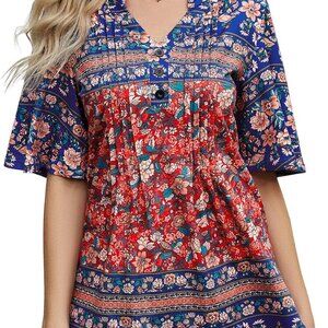 Women's Floral Print Tunic Top